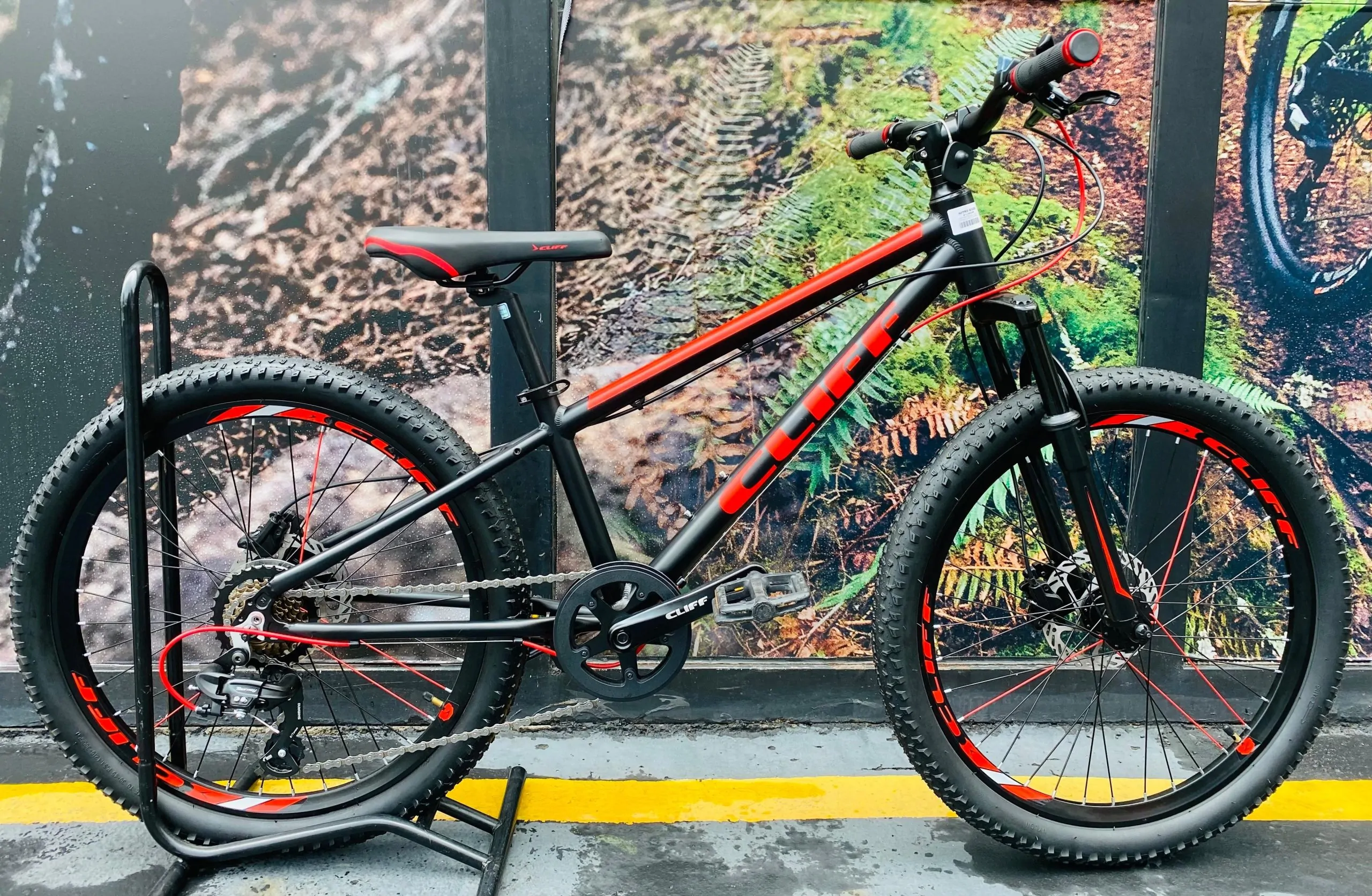 BICICLETA PARA NIÑOS RIN 24 CLIFF LIZARD HD/NEGRO-ROJO - Imagen 3