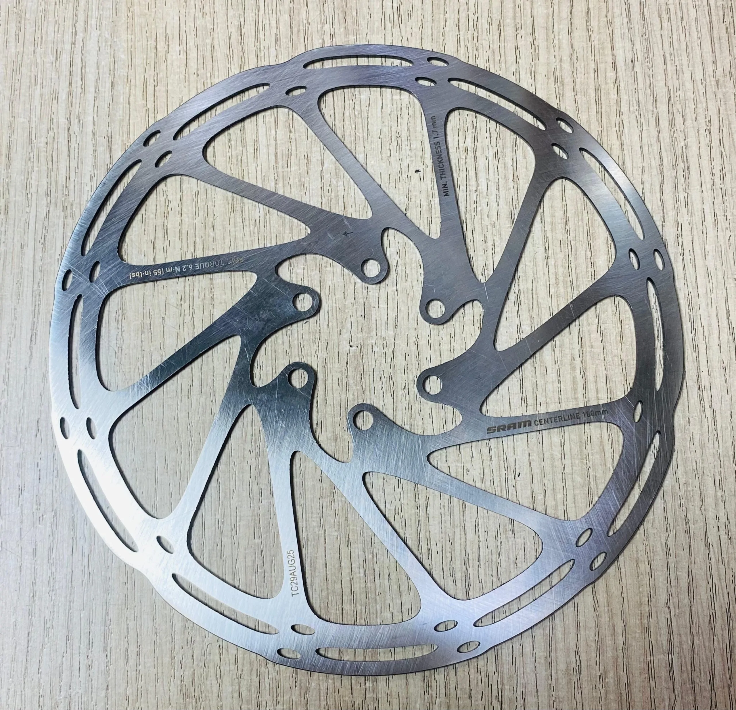 F ROTOR/DISCO SRAM CENTERLINE 180MM - CICLISMO 00.5018.037.014 - Imagen 6