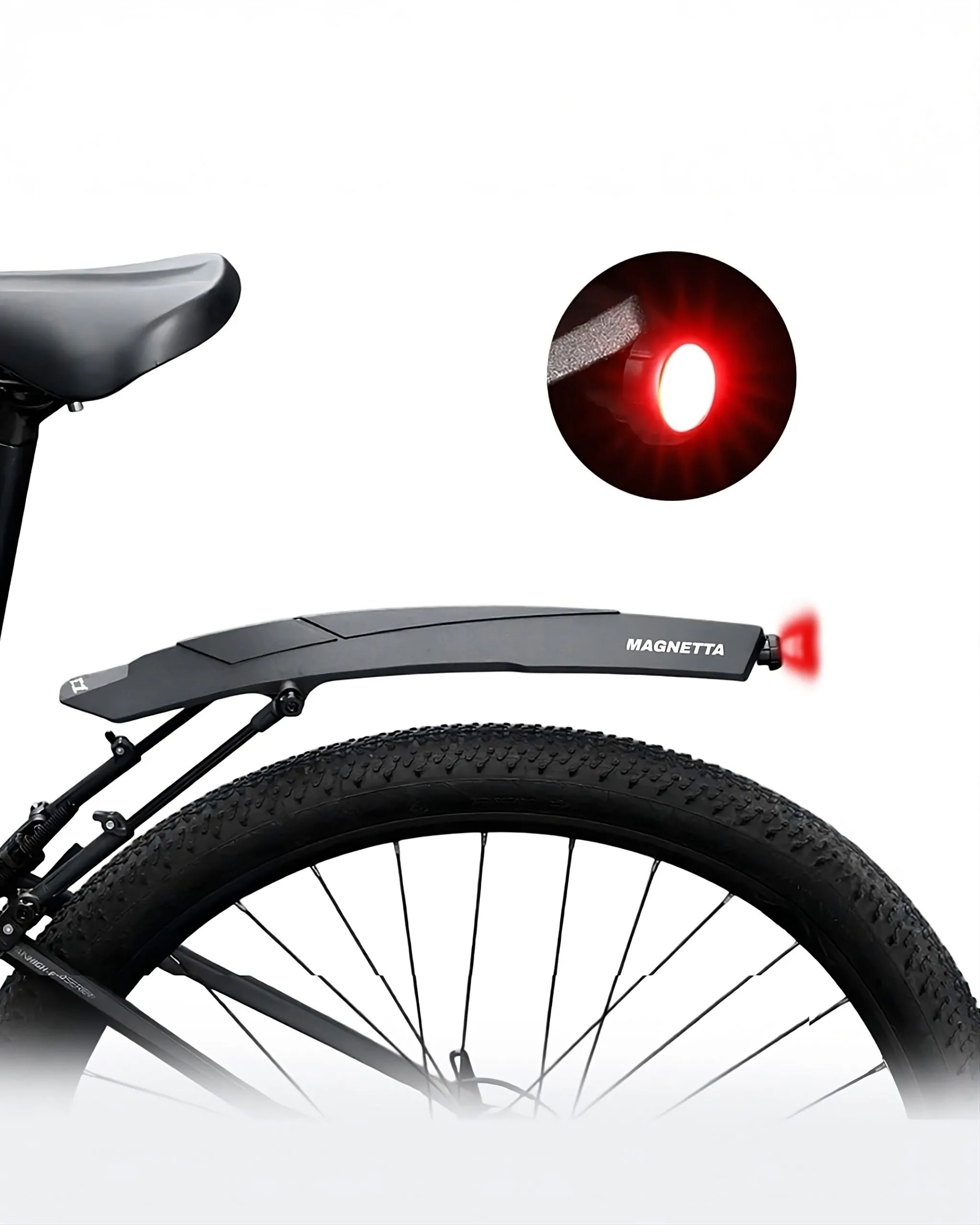 KIT GUARDABARROS MAGNETTA CON LUZ INTEGRADA MTB - Imagen 2