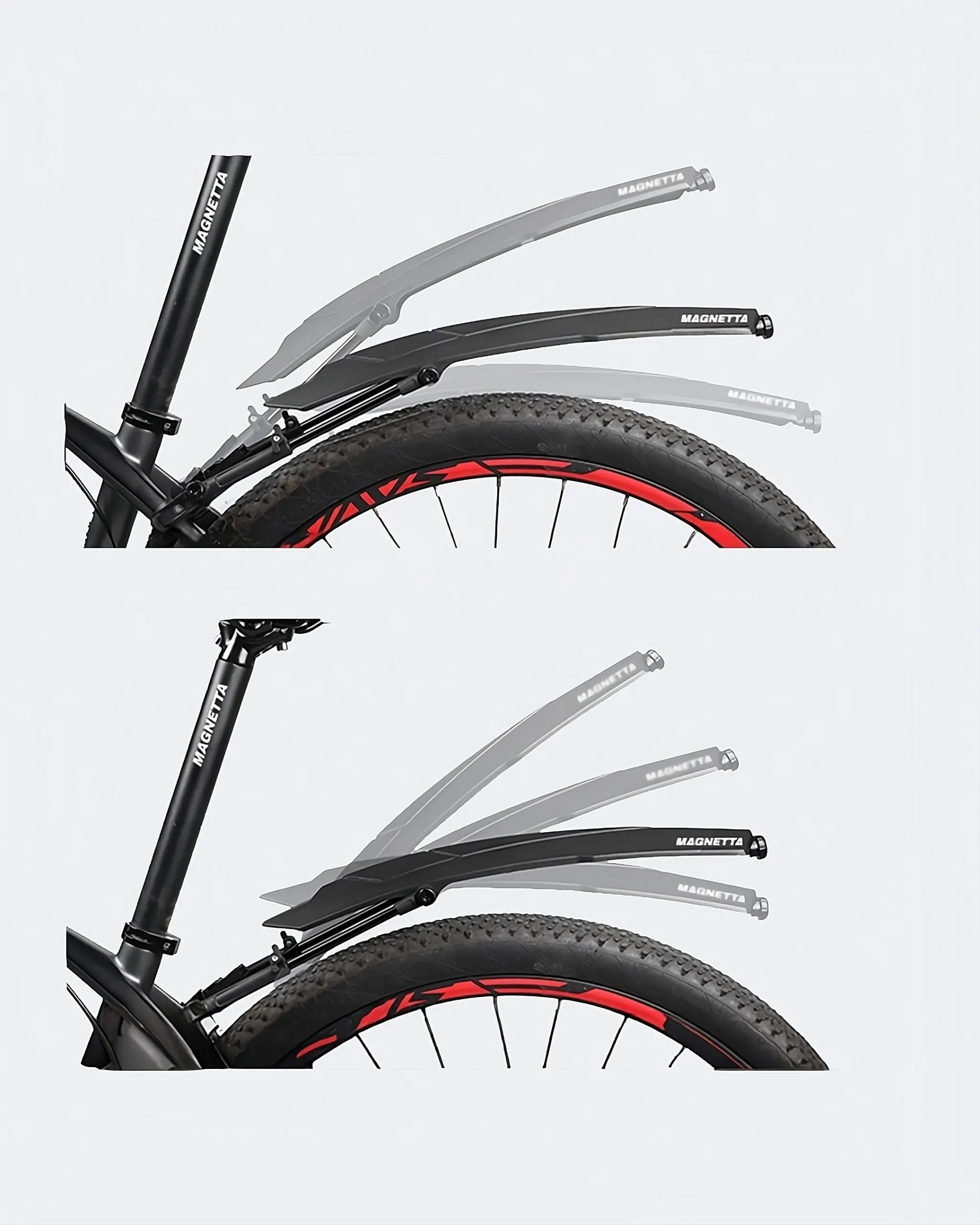 KIT GUARDABARROS MAGNETTA CON LUZ INTEGRADA MTB - Imagen 4