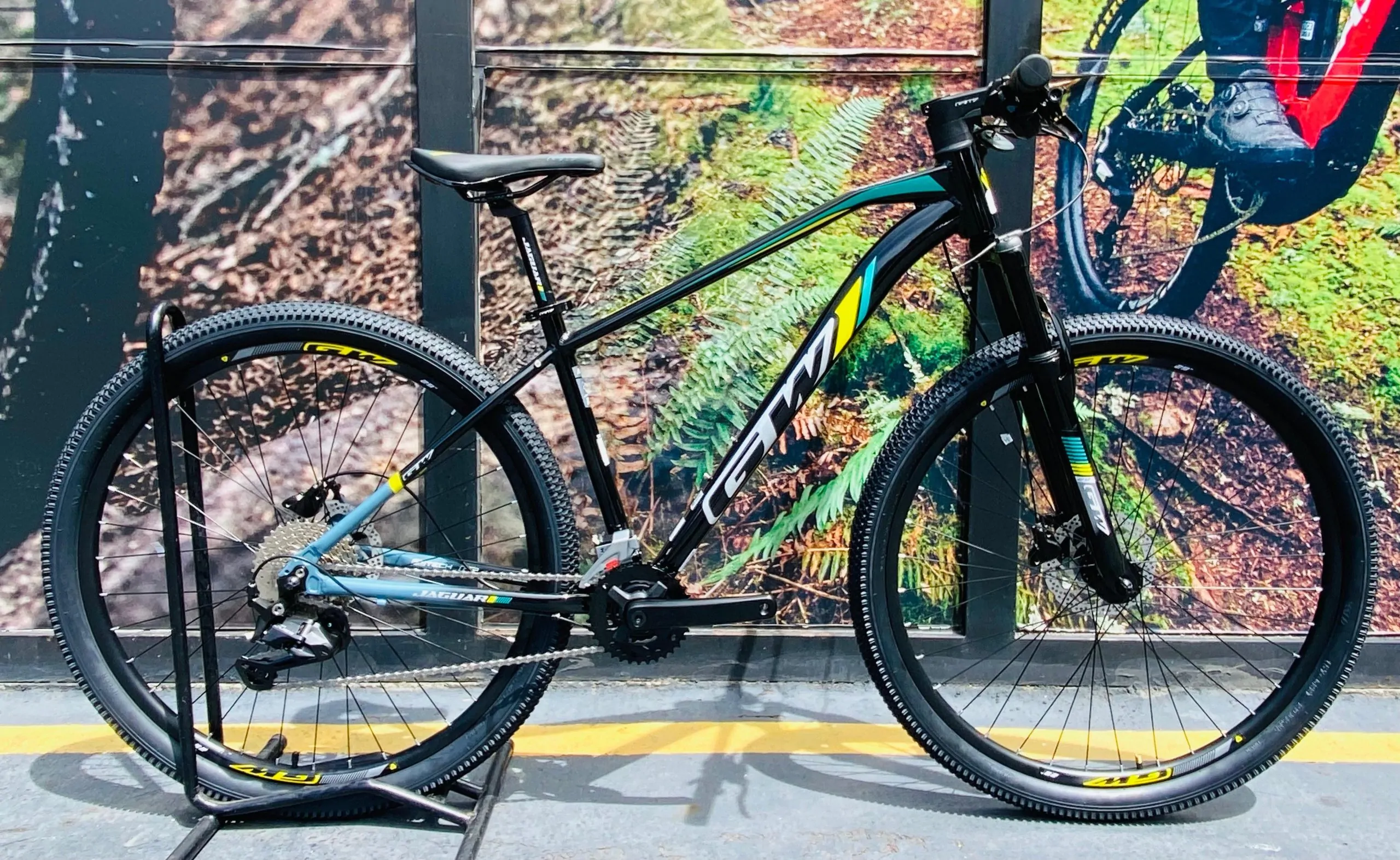 BICICLETA MTB GW JAGUAR SHIMANO CUES 2X9VEL NEGRO (060772) - Imagen 1