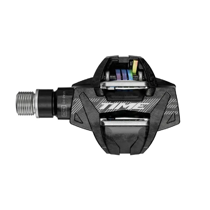 PEDALES MTB TIME ATAC XC 10 GRIS OSCURO + CALAS (00.6718.035.001) - Imagen 1