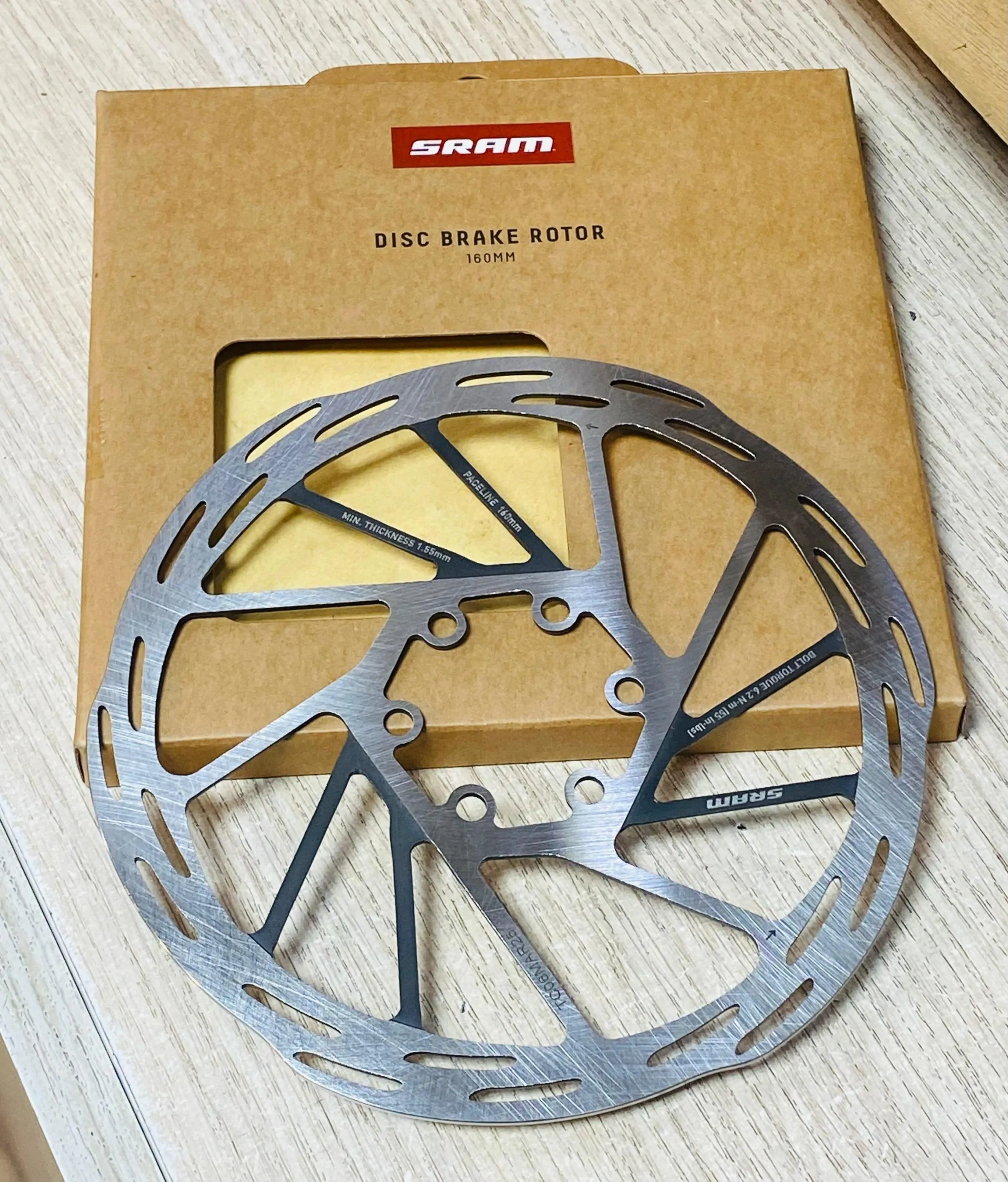 ROTOR SRAM PACELINE RUTA 6 TORNILLOS 160MM - Imagen 2