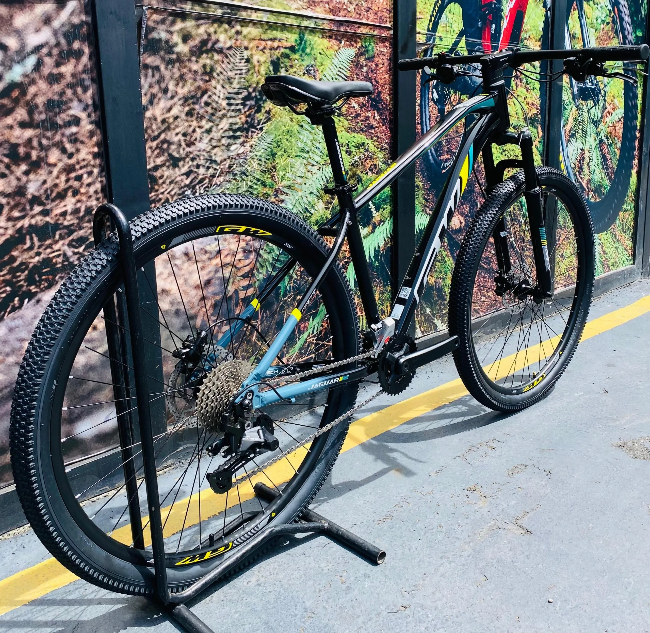 BICICLETA MTB GW JAGUAR SHIMANO CUES 2X9VEL NEGRO (060772) - Imagen 4