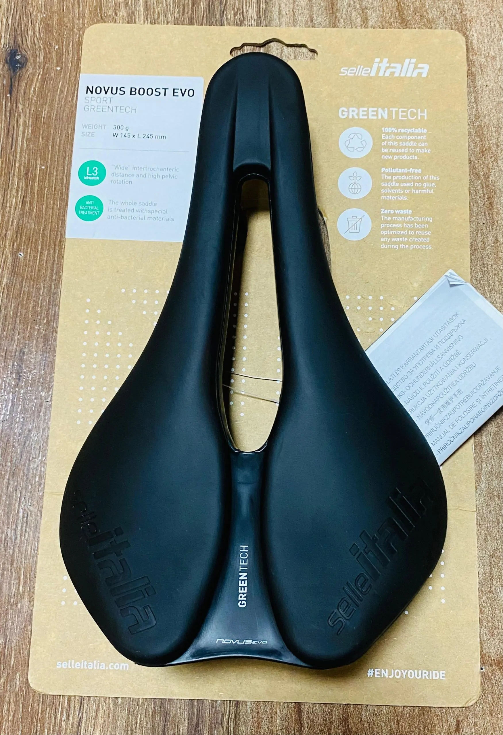 SILLIN SELLE ITALIA NOVUS BOOST EVO S GREENTECH L3 145X245mm - Imagen 2