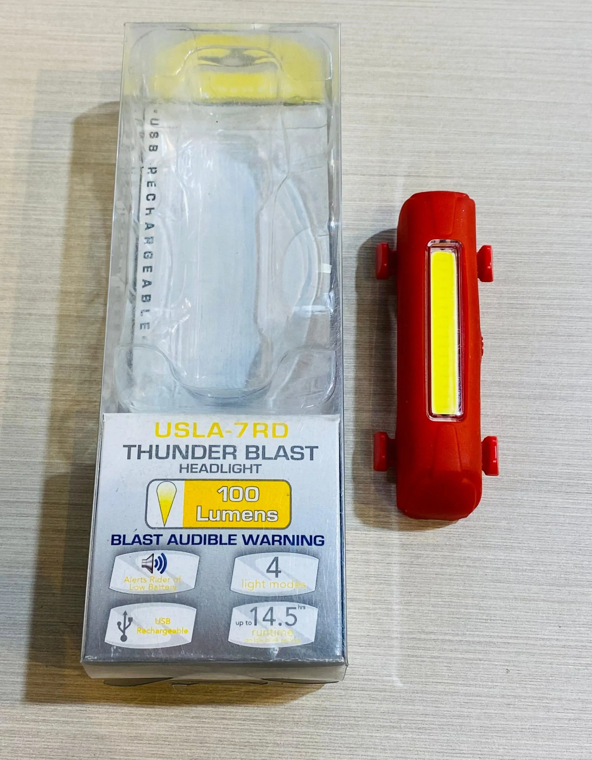 LUZ DELANTERA LED BLANCO SERFAS 100LUMENS USLA-7RD PARA BICICLETAS - Imagen 2