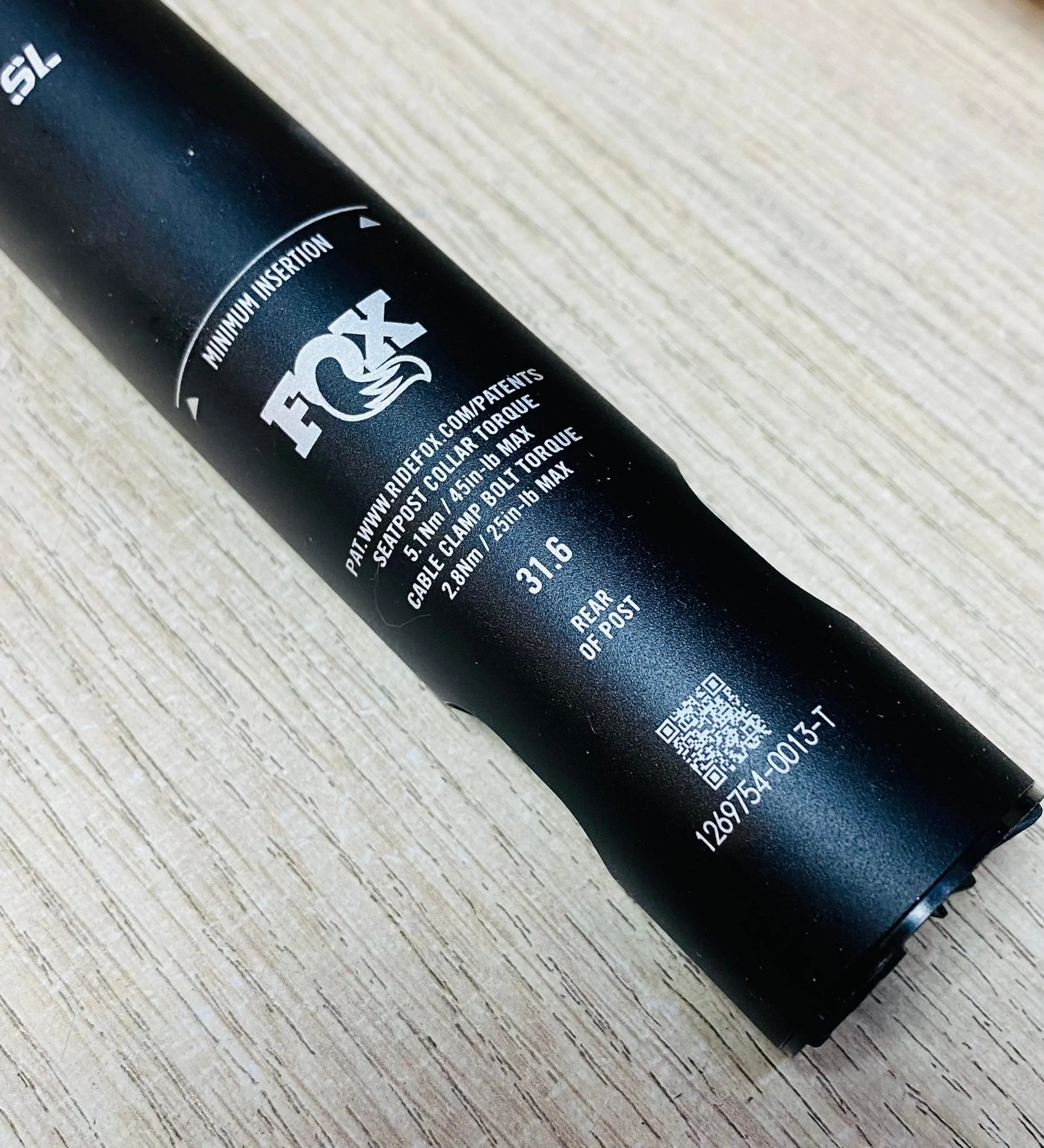 TIJA/DROPPER FOX FACTORY GRADUABLE SL K 31.6 X 125MM (601833) - Imagen 8