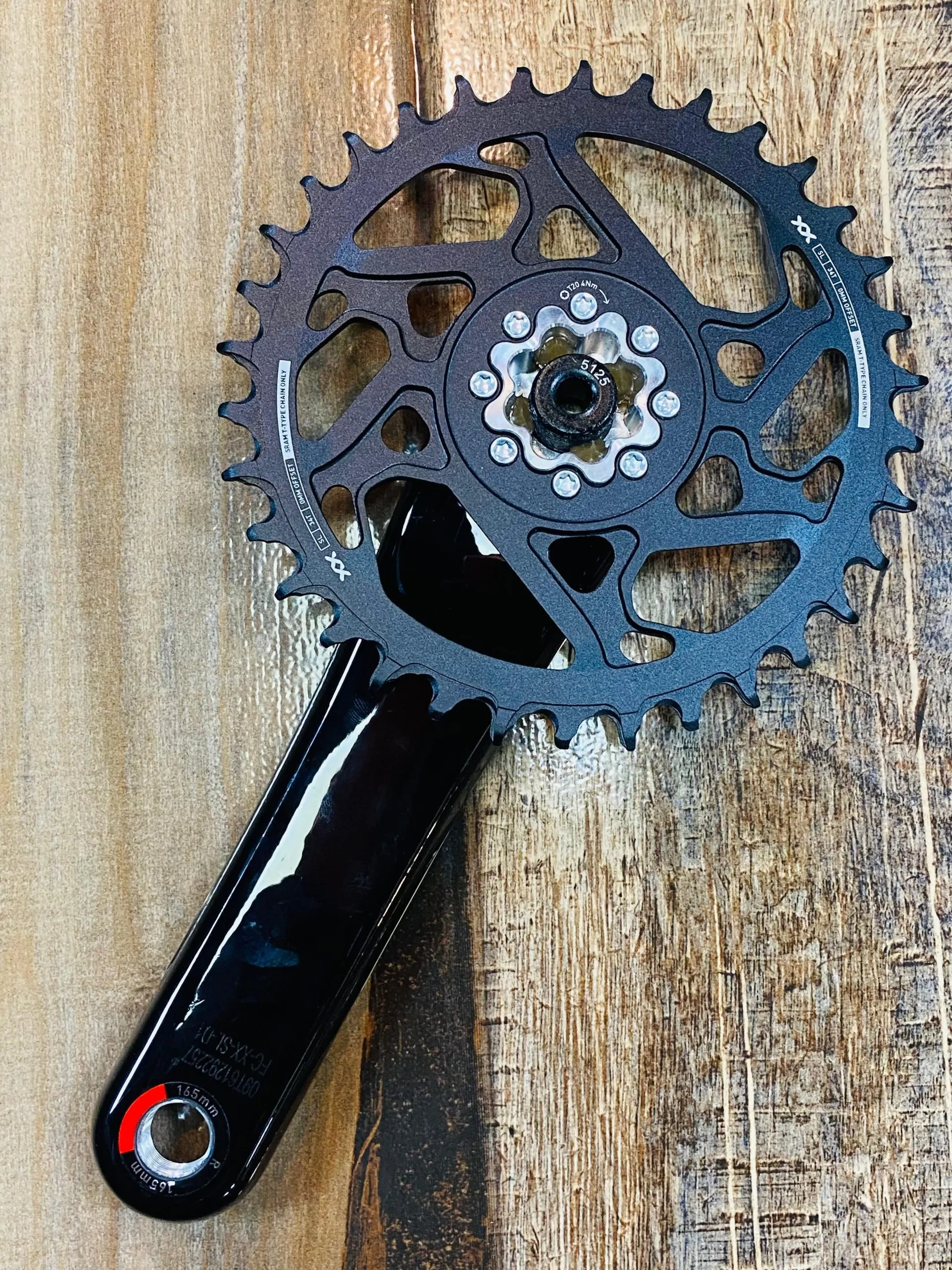 BIELAS SRAM XX SL DUB EAGLE T-TYPE 165mm 34T (00.6118.633.002) - Imagen 7