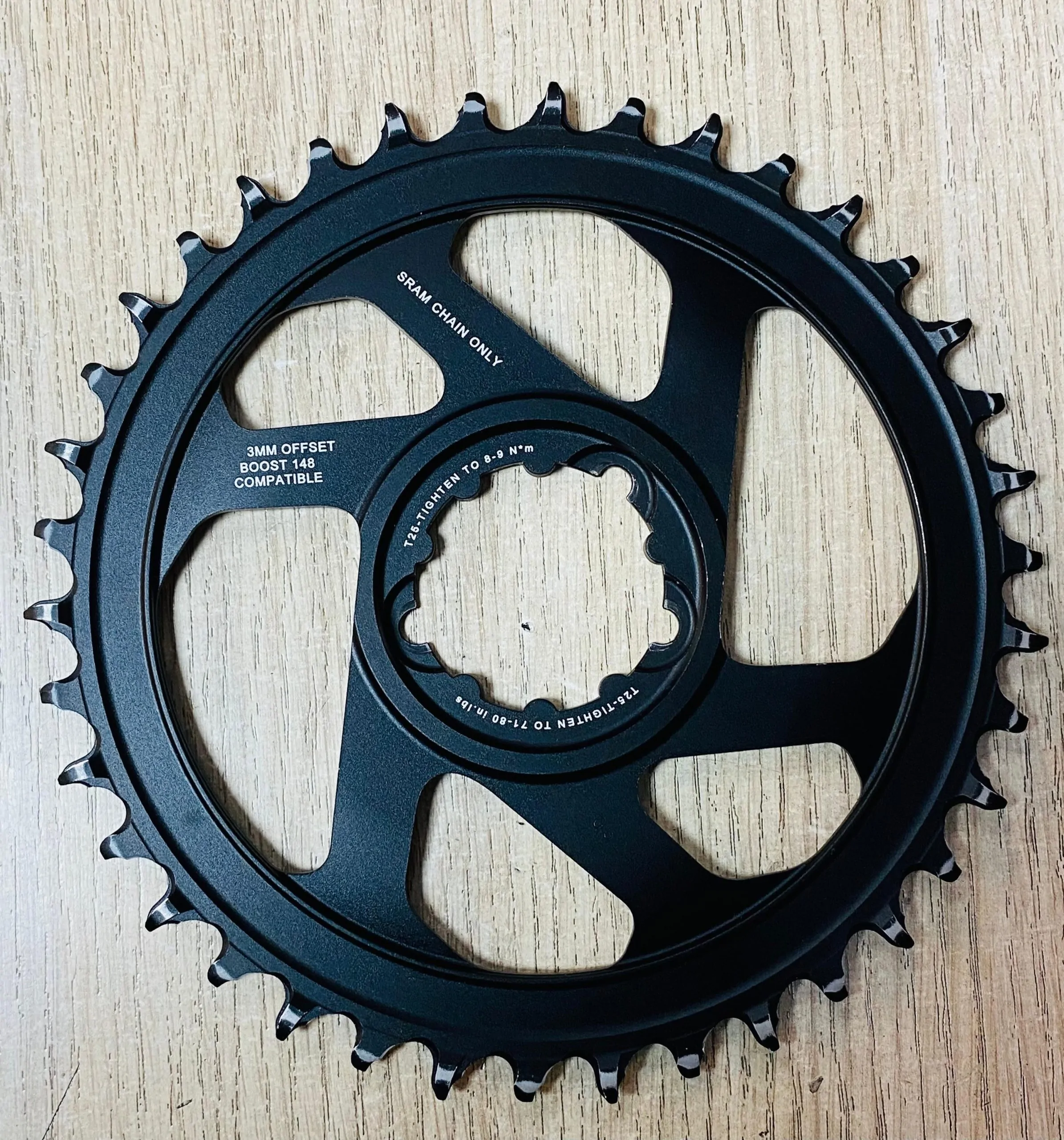 CORONILLA MTB SRAM EAGLE 38D 3MM OFFSET NEGRO (USADA) - Imagen 7
