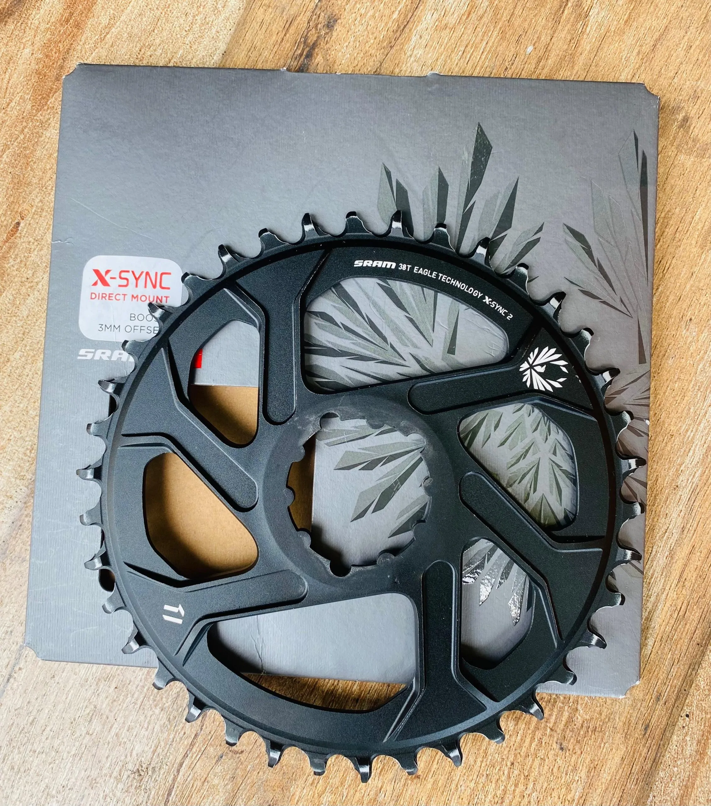 CORONILLA MTB SRAM EAGLE 38D 3MM OFFSET NEGRO (USADA) - Imagen 2