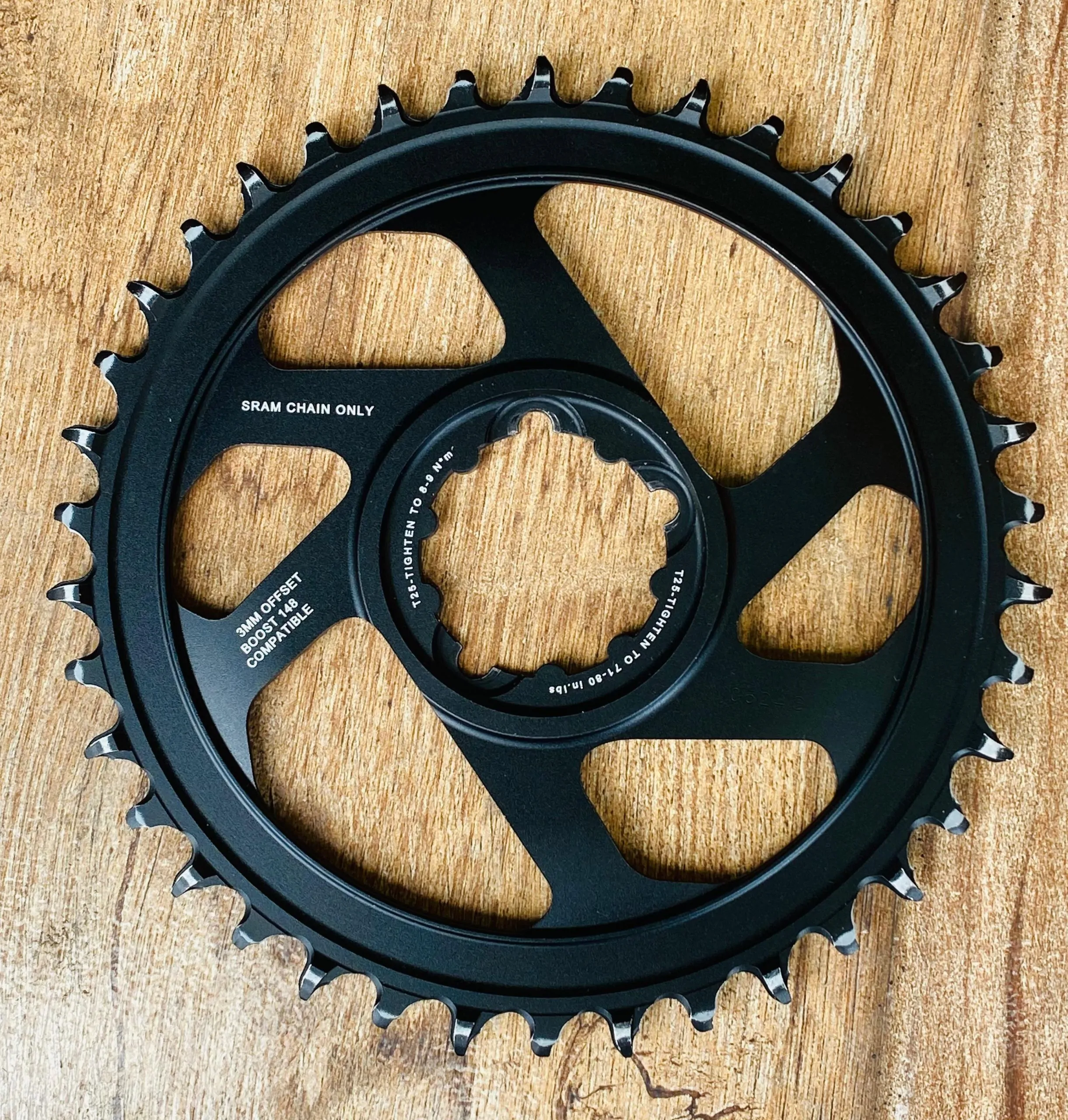 CORONILLA MTB SRAM EAGLE 38D 3MM OFFSET NEGRO (USADA) - Imagen 4