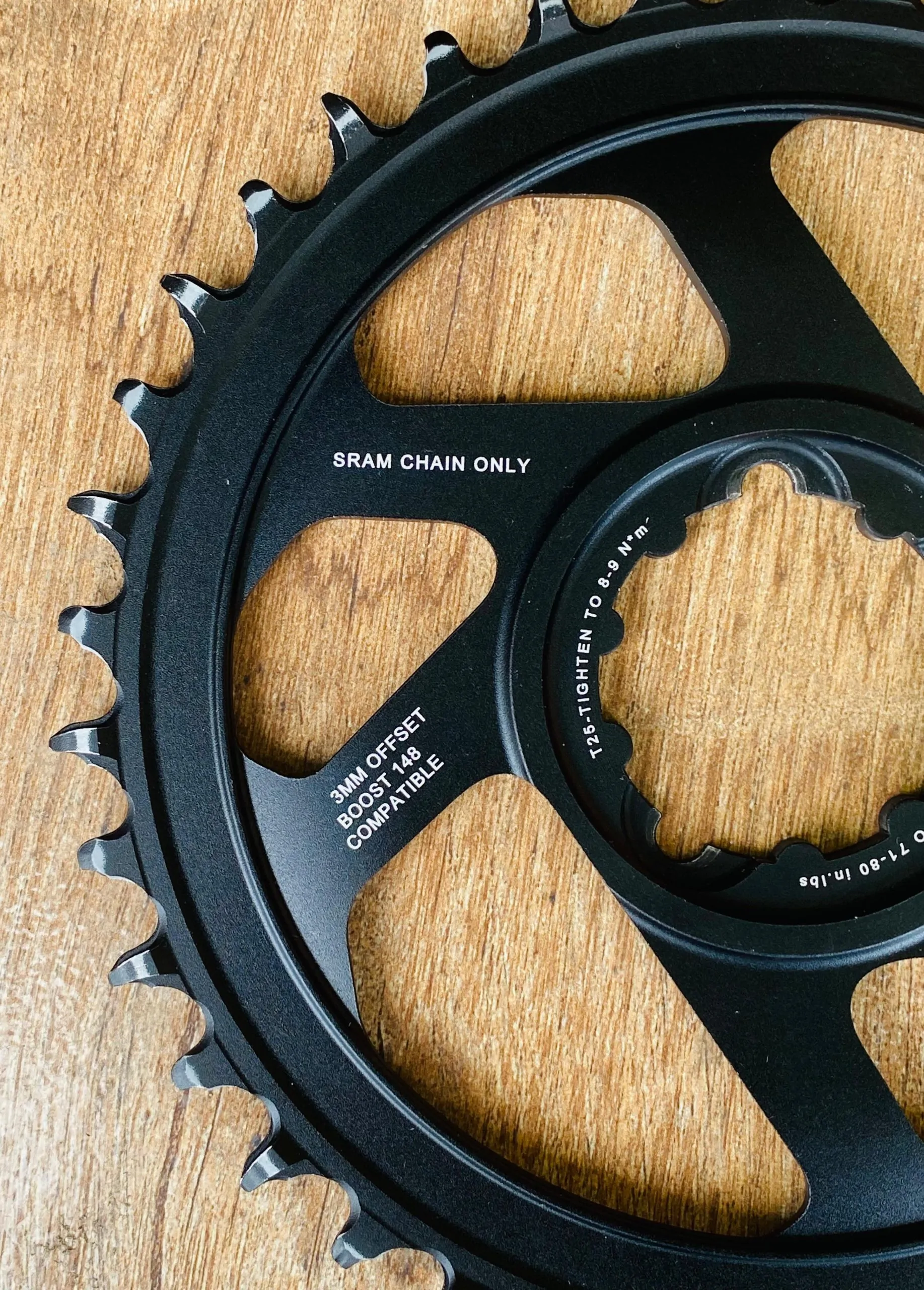 CORONILLA MTB SRAM EAGLE 38D 3MM OFFSET NEGRO (USADA) - Imagen 5