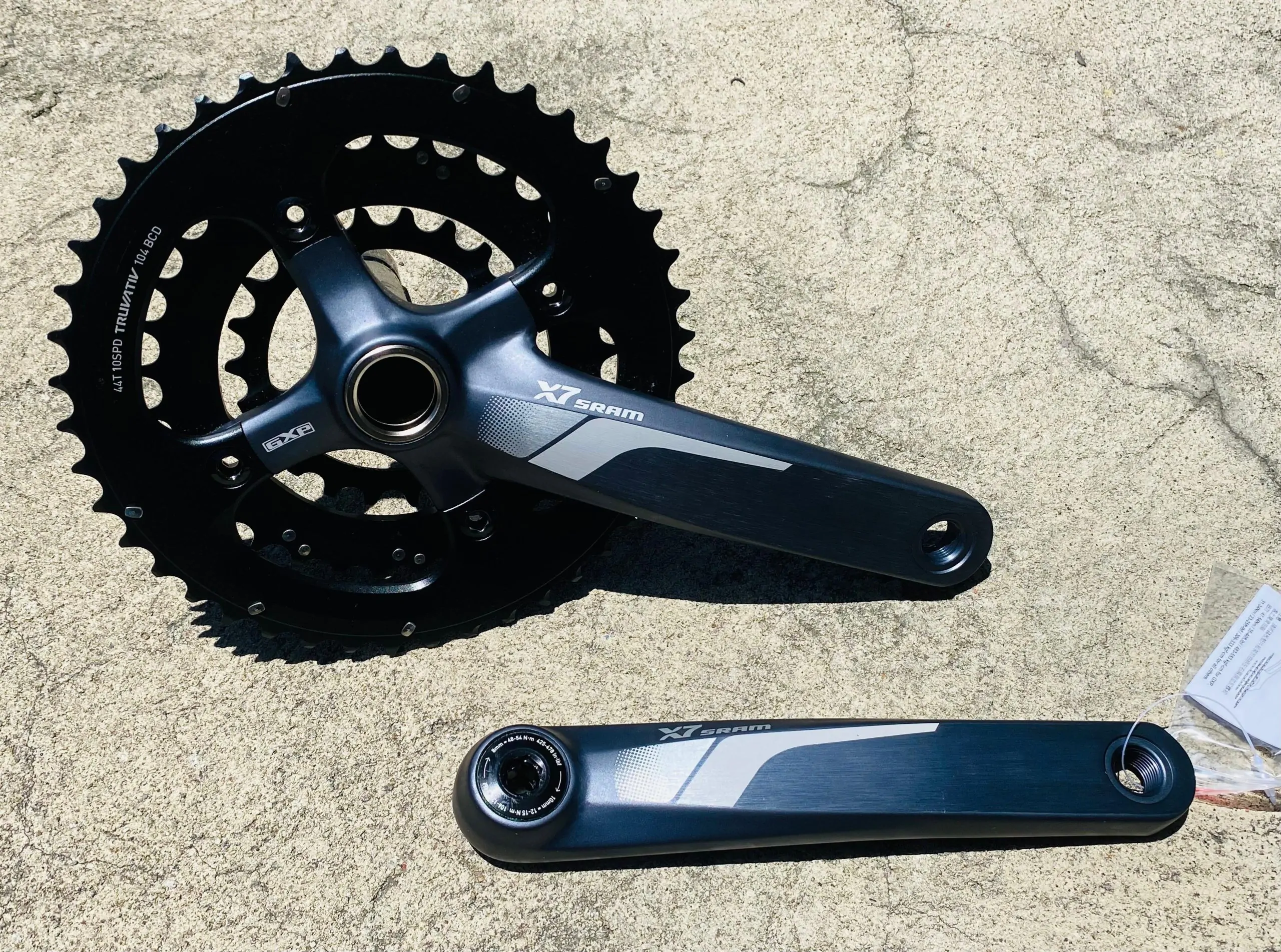 BIELAS/TRIPLATO SRAM X7 10SPD 104BCD 44-33-22T (NUEVO) - Imagen 3