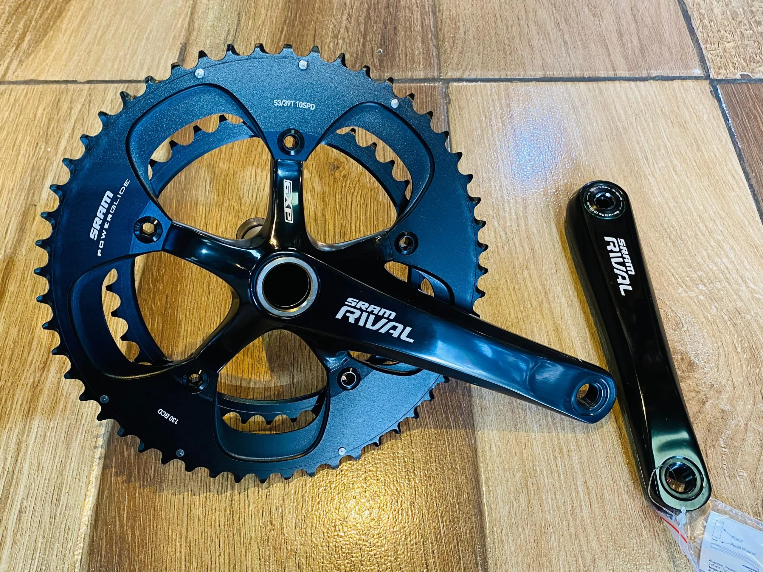 BIELAS/BIPLATO SRAM RIVAL 53/39G 10SPD 130BCD (NUEVO) - Imagen 2