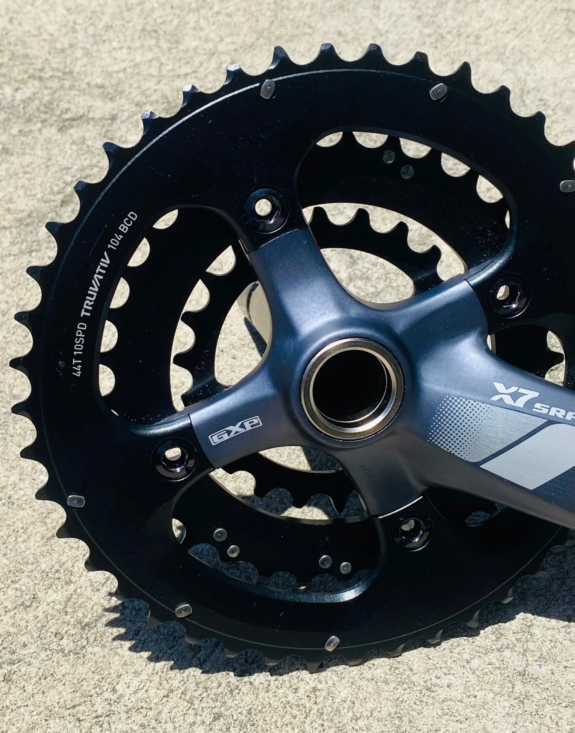 BIELAS/TRIPLATO SRAM X7 10SPD 104BCD 44-33-22T (NUEVO) - Imagen 5