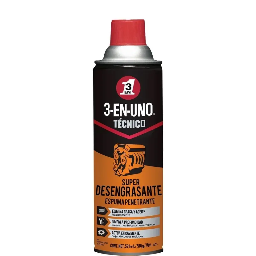 3ENUNO SUPER DESENGRASANTE ESPUMA 3-EN-UNO 521ml - Imagen 1