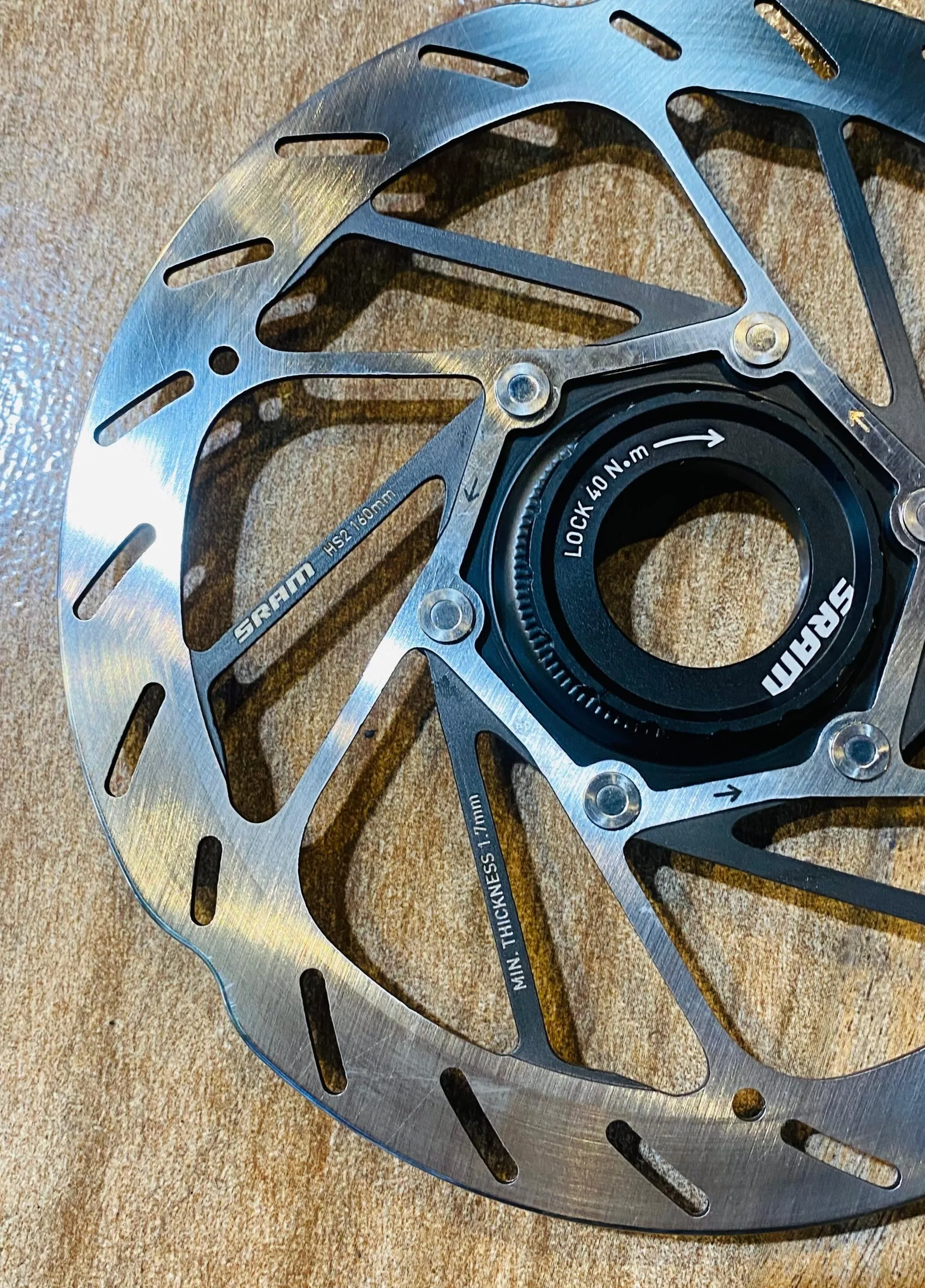 D6 PAR DISCOS/ROTORES SRAM CENTERLOCK HS2 160mm Y 180MM (NUEVOS) - Imagen 5