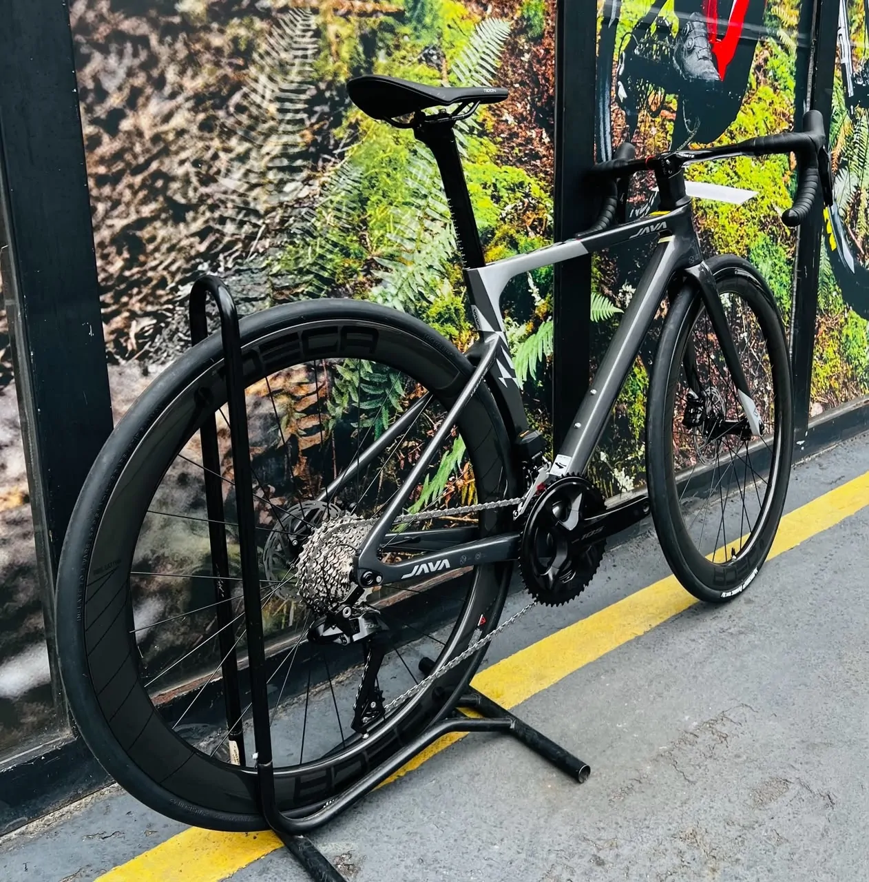 BICICLETA RUTA JAVA VESUVIO SHIMANO 105 Di2 12SPD TITANIUM - Imagen 5