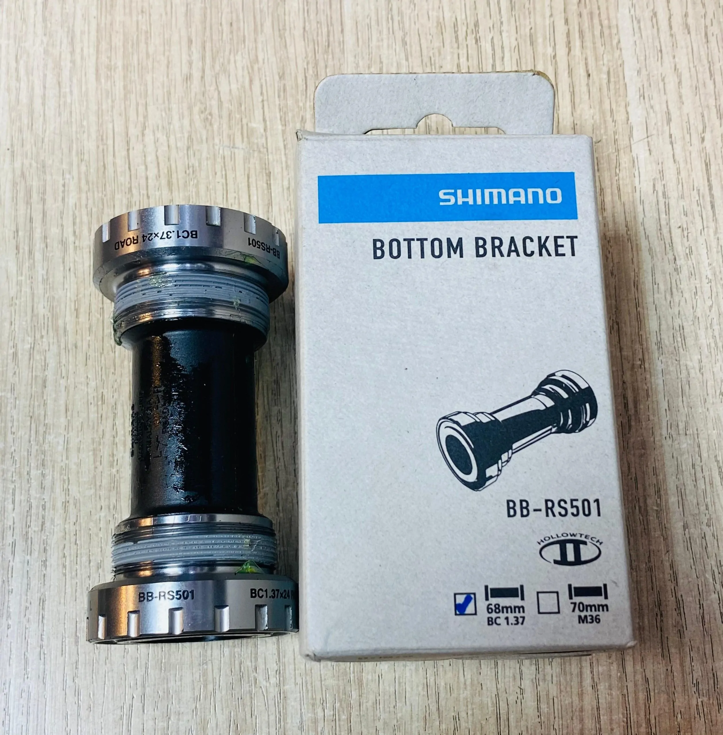 AA CAJAS DE CENTRO SHIMANO BB-RS501 RUTA ROSCADO 68MM (104217) - Imagen 2