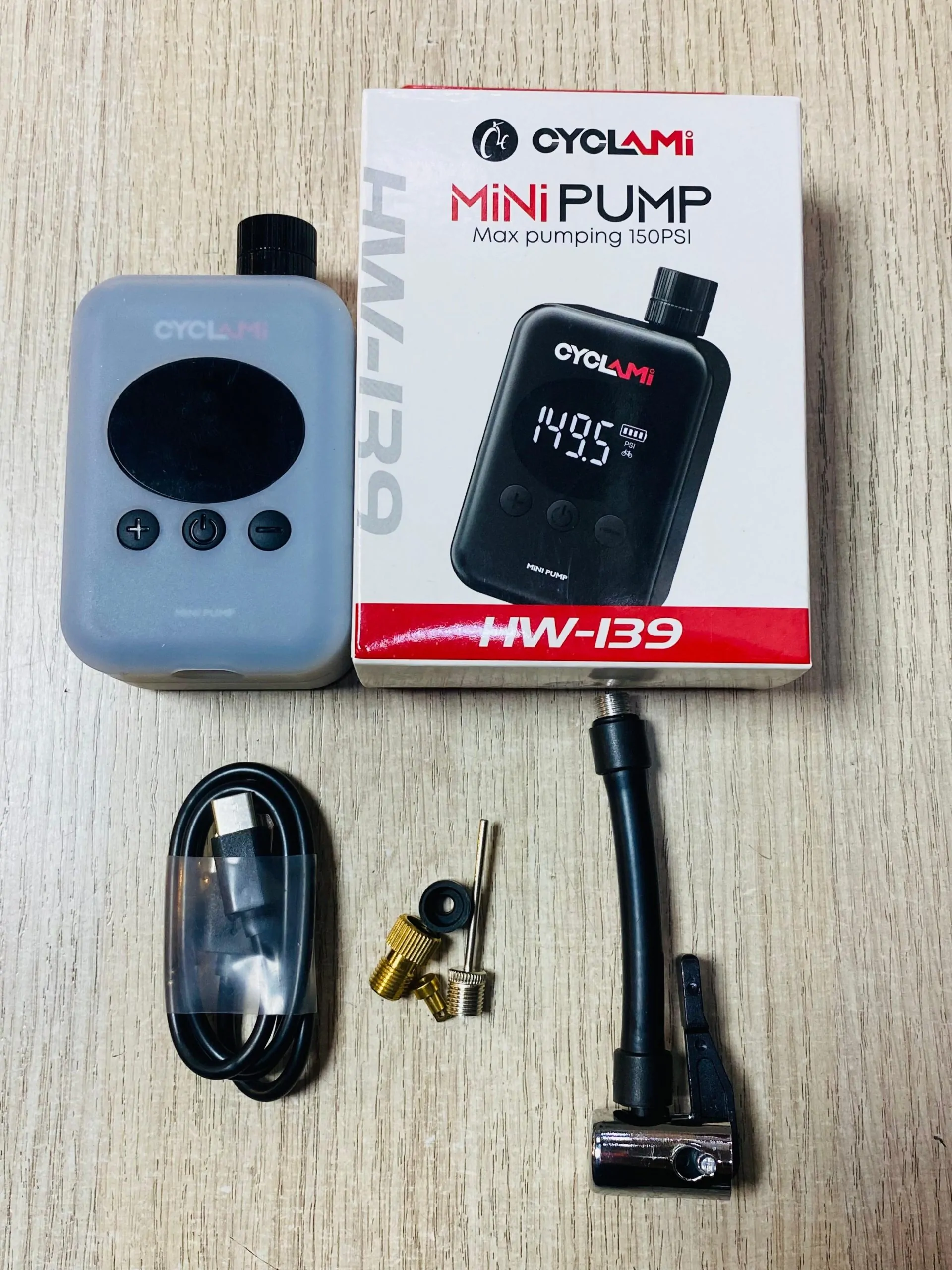BB COMPRESOR MINI PUMP CYCLAMI MAX PUMPING 150PSI HW-139 - Imagen 2