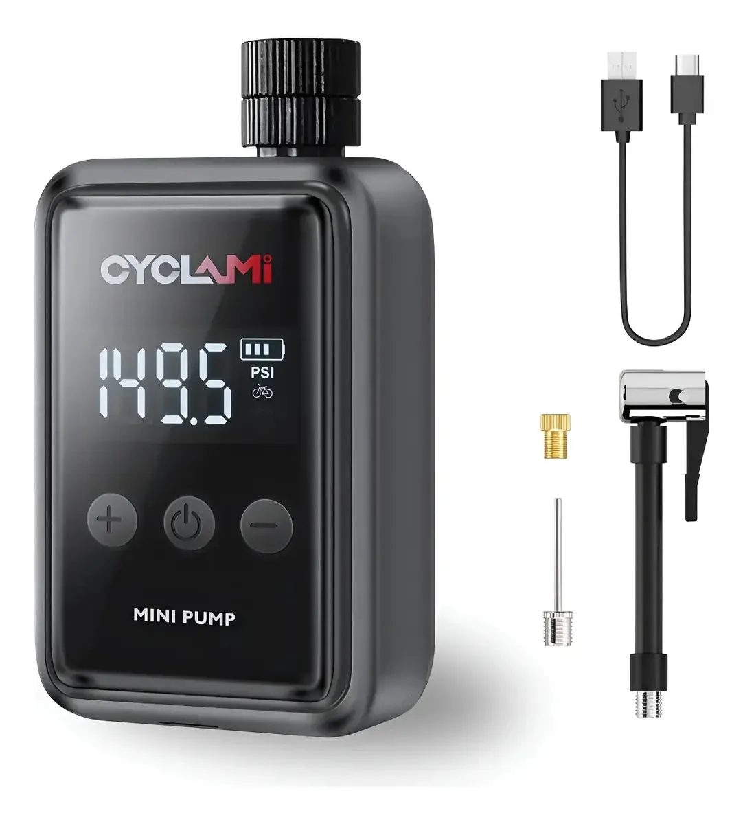 MINI COMPRESOR MINI PUMP CYCLAMI MAX PUMPING 150PSI HW-139 - Imagen 1