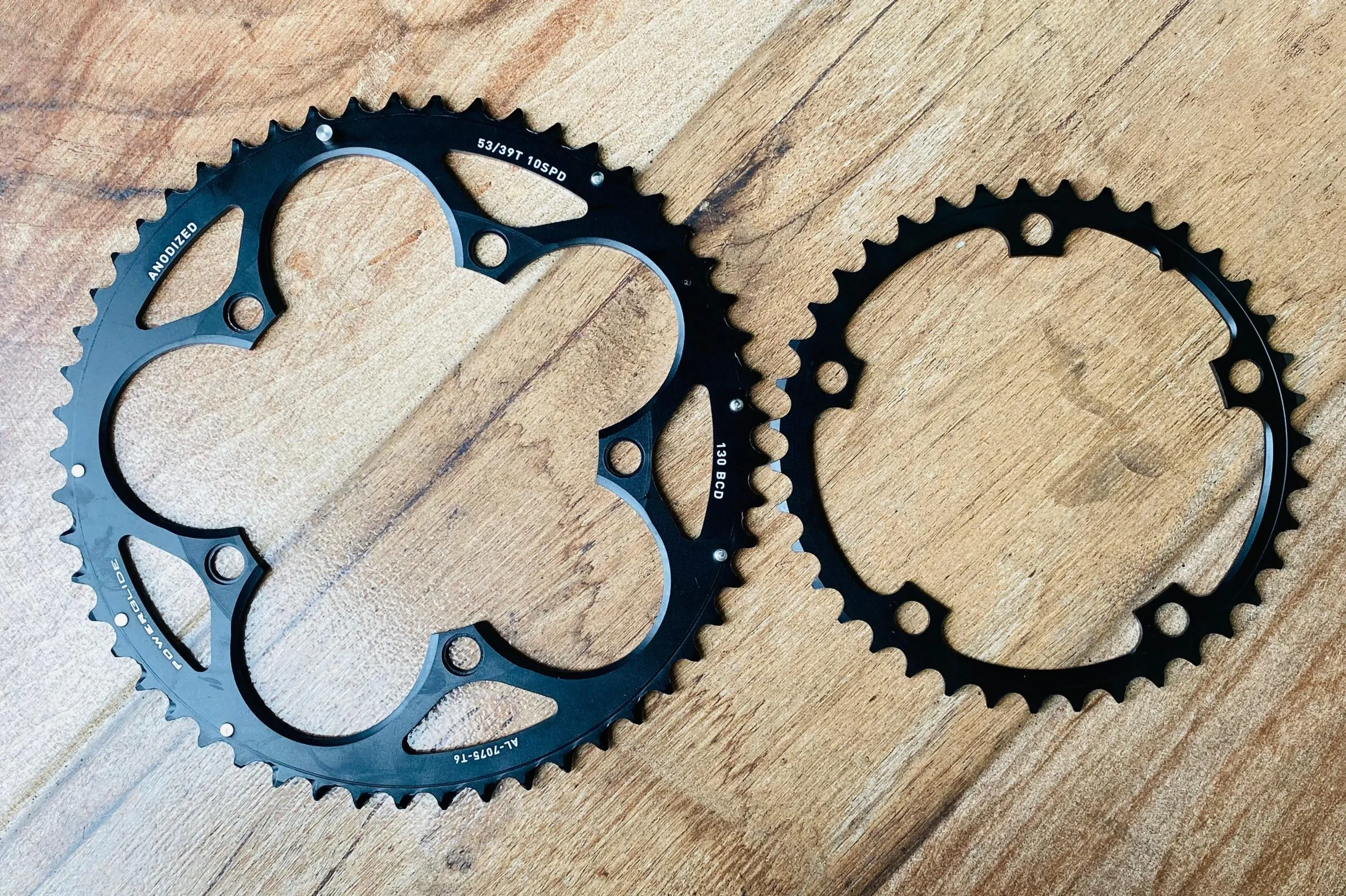 COR4 CORONILLAS SRAM BICI RUTA 53-39T 10SPD 130BCD POWERGLIDE - Imagen 2